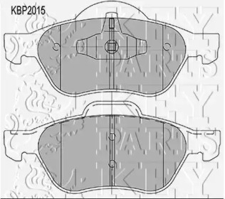 KEY PARTS kbp2015 -  Комплект тормозных колодок, дисковый тормоз